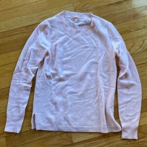 J Crew 100% cashmere autumn pink classic fit crew neck sweater size S